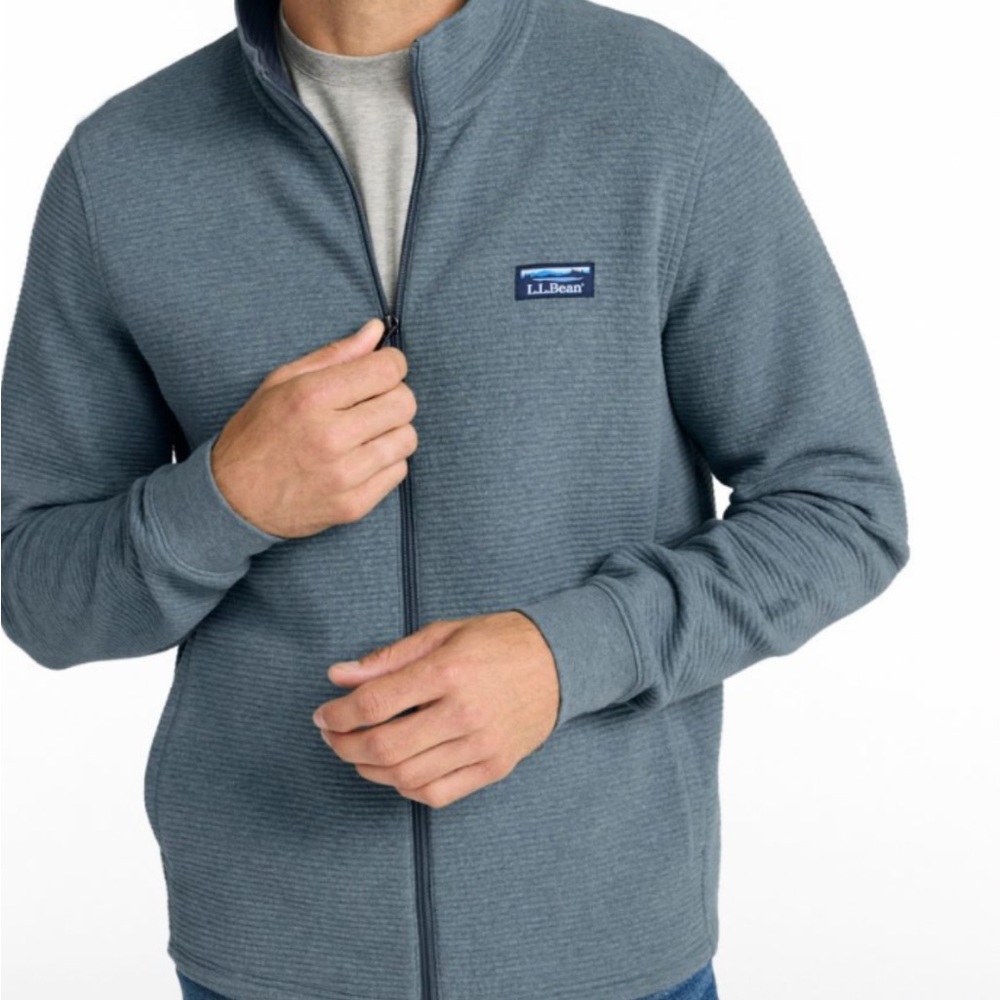 L.L. Bean Men's Blue Zip-Up Sweater
